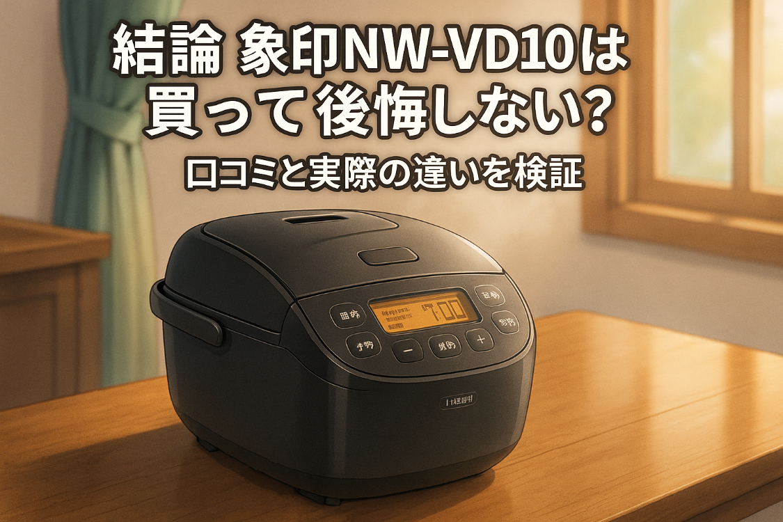 結論】象印NW-VD10は買って後悔しない？口コミと実際の違いを検証